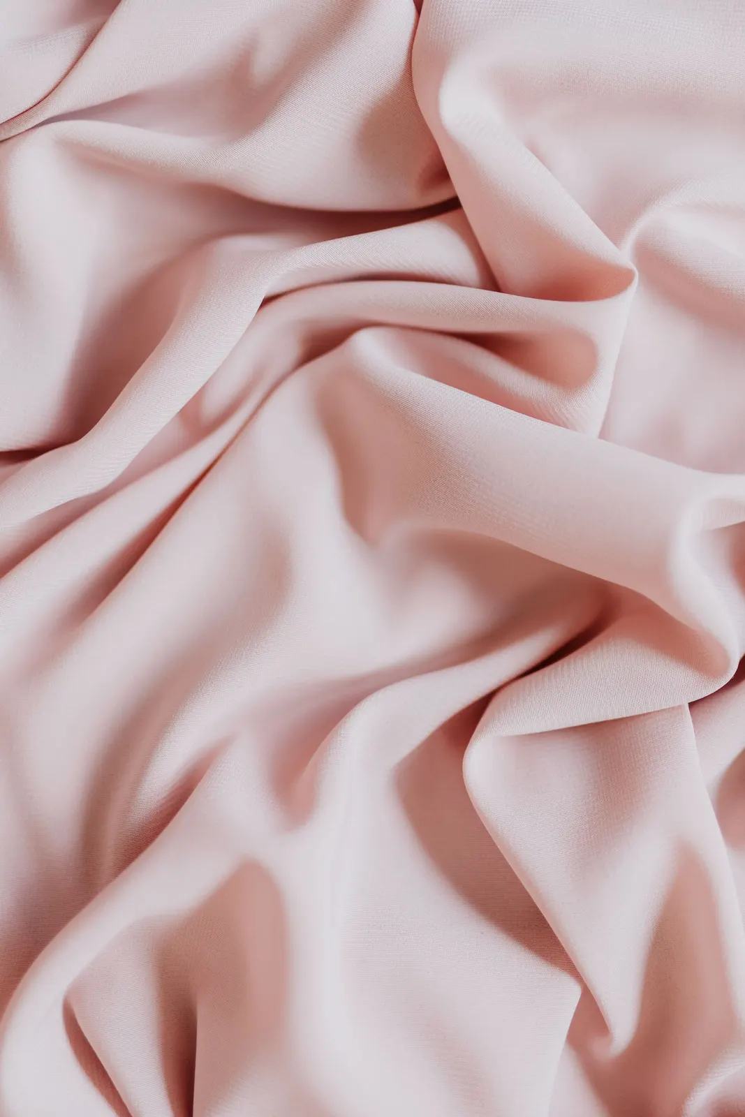 Blush fabric with gentle creases