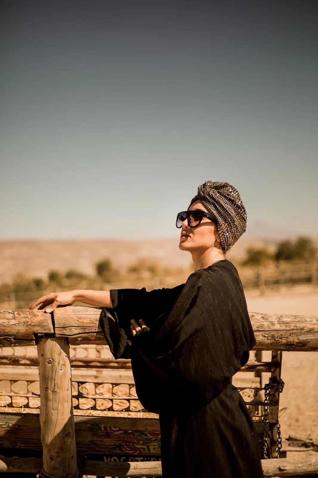 Sahara Print Turban — Sand Print