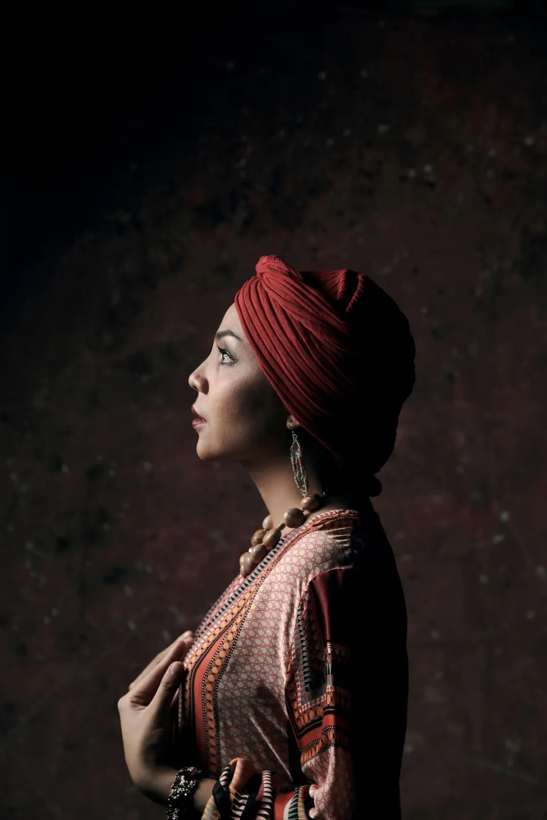 Velvet Twist Turban — Wine